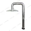 Brochetas de Barbacoa Estilo Coreano con Cubiertas de Vidrio para Mesa de Exterior e Interior, Tubos de Extracción de Humo y Extractor de Humo Montado en el Piso