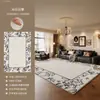Tapete Sala de Estar Estilo Antigo Sem Lavar Limpável Sofá Tapete de Chão para Casa Impermeável e Anti-incrustante Quarto Espessado à Prova de Som Cobertor de Cabeceira