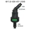 11,8mm Id8 Mangueira de Combustível Original para Carro Conexão Macho e Fêmea Circuito de Óleo Bomba de Óleo Braçadeira Dupla Conector Rápido Fêmea