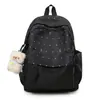 2026 Nova Moda Bolinhas Casual Bonito Estudante Mochila Escolar para Alunos do Ensino Fundamental e Médio Mochila Simples Leve Bolsa de Estudante