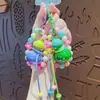 Chaveiro Pingente de Cabacinha Colorida de Contas Desenho Animado Corrente de Contas para Celular Pingente de Mochila Escolar Presente Venda por Atacado