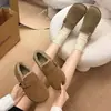 Zapatos Birkenstock Retro de Cobertura Total con Forro de Lana para Mujer, Nuevo Estilo Primavera y Otoño 2025 Mocasines sin Cordones, Zapatos Peludos, Botas de Nieve