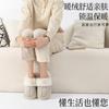 Pantuflas Peludas para Mujer, Nuevo Estilo de Invierno para Uso en Exteriores y Hogar, Punta Cerrada, Botas de Nieve Forradas de Felpa para Hombre, Antideslizantes, Suela Gruesa, Cálidas, Adecuadas para Uso en Interiores y Exteriores