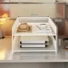 Organizador de arquivos sob a mesa, estante de chão multi-nível com rodas, armário de arquivo móvel para documentos e arquivos