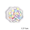 Série de Contas em Acrílico Transparente Coloridas com Banho UV em Formato de Coração Contas Soltas Pulseira DIY Contas Sólidas em Formato de Coração com Banho