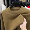 Suéter cruzado para hombre, cuello redondo, casual otoño/invierno, engrosado para abrigar, tejido de alta calidad, suéter de lana para hombre