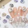 Accesorios Populares para Uñas, Lujo Accesible Bolas Cuadradas Gruesas Hechas a Mano con Diamantes, Accesorios para Uñas de Aleación de Cristal Super Brillantes de Celebridad de Internet