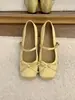 Primeiro Encontro Sapatos Mary Jane Sazonais que Aumentam a Altura para Mulheres 2026 Novos Sapatilhas Francesas Suaves com Laço de Balé