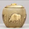 Lata de Té de Latón Dragón Fénix Cinco Tigres Lata de Té Decoración del Hogar Regalo Estudio Chino Escritorio de Oficina Adorno de Cobre