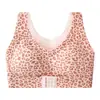 Roupa íntima sem costura com estampa de leopardo, europeia e americana, transfronteiriça, corretora de postura, projetada para levantar e dar suporte, prevenir a flacidez e corrigir a postura durante o exercício.