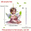 Colgante Acrílico Transfronterizo Ángel Creativo Colgante para Coche Decoración de Coche Nuevo Decorativo Niña Ángel Pequeña