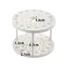 Suporte Espesso para Pincéis de Maquiagem com 45 Furos, Caixa de Armazenamento para Pincéis de Maquiagem, Suporte Redondo para Pincéis de Maquiagem Removível e Lavável, Porta-Canetas