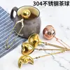 Bola de té de acero inoxidable línea bola de té filtro de té compartimento de té drenaje de té bolsa de condimentos filtro infusor