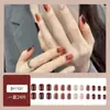 Unhas Postiças Curtas Personalizadas no Atacado, Adesivos de Unha Embalados, Unhas Usáveis, Arte de Unha Ilustrada, Unhas Postiças
