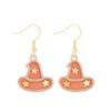 Aretes de serie de Halloween al por mayor del fabricante, aterradores y divertidos, fantasma, murciélago, araña, aretes de calavera