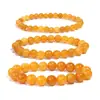 Pulsera de Cuentas de Cera de Abeja Youjia Jewelry Elástica Simple de Color Sólido Moda Transfronteriza Pulsera de Círculo Único Stock Listo Venta al por Mayor