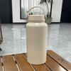 Moda pote de espaço de pintura de borracha ao ar livre alça portátil esportes garrafa de viagem homens e mulheres de aço inoxidável copo térmico de grande capacidade