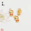 Venta al por mayor de fábrica Colgantes de Esmalte Chapados en Cobre Dorado Cabeza de Tigre Ciervo Gatito Gato Colgantes Pequeños Charms para Pulsera Collar DIY