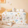 Funda de edredón infantil de algodón puro Clase A, pieza única, niño, niña, 120x150x200, funda de edredón pequeña para bebé, juego de ropa de cama, juego de tres piezas