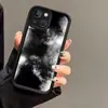 Diseño de pintura artística a tinta, funda negra para iPhone 15 Pro Max, a prueba de caídas, iPhone 17 Pro Max, estilo moderno para hombre, funda protectora suave