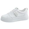 Sapatos Brancos para Mulheres 2025 Primavera Novos Sapatos para Mulheres Versátil Estudantes Moda de Primavera Ins Tênis Esportivos e de Lazer da Moda