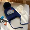 Chapéu de Pelúcia Pinguim Doce e Fofo Estilo Japonês para Crianças, Espessado e Quente para Outono e Inverno, Chapéu Versátil Protetor de Orelhas, Chapéu de Tricô Fofo