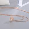 Collar inteligente de calabaza de plata de 999 pies de estilo coreano, colgante creativo de corazón palpitante para mujer, cadena de clavícula ligera, joyería de lujo de celebridades de Internet