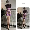 Meias Qianai Sexy Peça Única com Suspensórios de Renda, Ultrafinas, Sexy, Transparentes e Tentadoras, Bumbum Aberto e Exposto Sem Tirar