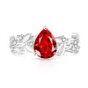 Anillo de Flor de Hielo de Piedra Preciosa Colorida de Venta Caliente en Transmisión en Vivo con Diamante de Alto Carbono Súper Brillante, Galvanizado en Oro Real, Anillo de Gota de Agua Moderno de Moda