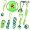 Amazon artículos para mascotas perro juguete de cuerda de algodón molienda de dientes limpieza cuerda de mordida para perro juego combinado Venta al por mayor
