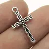 24x13mm 1.1g Accesorios para Joyería de Plata Antigua Aleación Colgante de Cruz DIY
