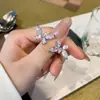 Novo Anel de Dedo Indicador Aberto Borboleta Zircônia Super Fada ins Tendência Design de Moda Celebridade da Internet Elegante Anel de Dedo Versátil