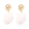 Pendientes de verano transfronterizos con colgantes de concha y estrella de mar, estilo vacacional, ambiente playero, creativos y versátiles para mujer