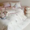 Estilo Delicado Conjunto de Cama Bordado Árvore dos Desejos de Algodão de Fibra Longa de Fio Duplo com 50 Fios, Amigo da Pele para Dormir Nu, Textura Delicada