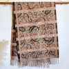 Bufanda Nueva de Hilo Retorcido con Núcleo de Anacardo para Mujer, Estilo Étnico, Viaje, Cálida, Larga, Engrosada, Chal para Aire Acondicionado, Bufanda para Cuello al por Mayor