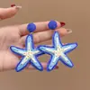 Aretes Color Rosa Dopamina para Mujer, Diseño de Nicho, Lujo Ligero, Sensación de Alta Gama, Estilo Vacaciones en la Costa, Aretes de Flor
