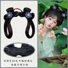 Disfraz Antiguo Marubeni Almohadilla para la Cabeza Paquete de Cabello Peluca Perezosa de Una Pieza Moño para el Cabello Peluca Hanfu Antigua Estilo Diario Moño con Placa para el Cabello