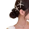 Exquisito y Versátil Pasador de Pelo de Estrella de Mar Plateada Estilo Coreano para Mujer, Estilo de Nicho Dulce y Fresco, Delicado Pasador Lateral para Mujer