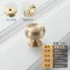 Lujo Nórdico Ligero Mango de Cobre Puro Moderno Minimalista Manija de Puerta de Armario Manija de Cajón Completamente de Cobre Dorado de un Solo Agujero
