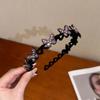 Strass Borboleta Onda Quebrado Cabelo Aro Flocagem Fixa Franja Quebrada Cabelo Acabamento Artefato Lavagem Rosto Pressão Cabelo Braçadeira Cabeça Aro