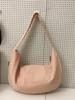 2024 Novo Estilo Bolsa Leve Feminina Grande Capacidade Tecido de Nylon Simples Ombro Feminino Bolsa Axilas Estilo Japonês Tote Bag
