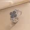 Anillo Exquisito Super Brillante de Circonita para Niñas, Lujo Accesible y Anillo de Apertura Ajustable de Gama Alta, Baño de Oro Real Simple