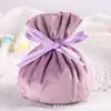 Nova bolsa de doces bolsa de fio de crochê doce de casamento suprimentos de casamento presente de mão bolsa de veludo de seda presente de retorno bolsa de doces de casamento bolsa de doces