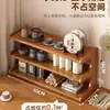 Estante de Almacenamiento para Tazas de Té de Escritorio Estante Pequeño Bogu Mesa de Té para Sala de Té Estante de Exhibición de Almacenamiento para Juego de Té Olla de Arena Púrpura