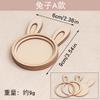 Imán de Nevera con Bordado Dai Accesorios Marco de Fotos Redondo DIY para Montar Palabras Bordadas Piezas de Madera Teñido a Mano de Madera