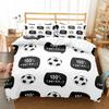 Funda nórdica con estampado digital de fútbol de acuarela, adecuada para decoración de ropa de cama de niños y niñas.