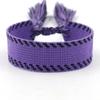 Pulsera de Cinta Tejida Estilo Étnico con Texto Bordado y Borlas, Pulsera Trenzada DIY, Diseño Simple, 104 Colores Disponibles, Pulsera Estilo Europeo y Americano