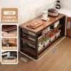 Prateleira de Armazenamento Multifuncional para Cozinha Mesa de Corte de Legumes de Chão Bancada Armário de Armazenamento Lateral de Jantar Multicamadas Prateleira de Armazenamento para Micro-ondas