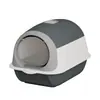 Bandeja de arena para gatos extragrande completamente cerrada, estilo cajón plegable, inodoro anti salpicaduras para gatitos y mascotas con tapa