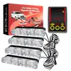 Lâmpada de flash de rede para carro direto da fábrica controle remoto com fio um para quatro 4LED * 4 clip luz de advertência estroboscópica